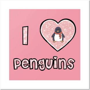 I Love Penguins Posters and Art